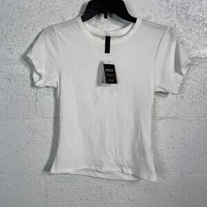 Cotton on Women's Active Rib Gym T-shirt - White  small